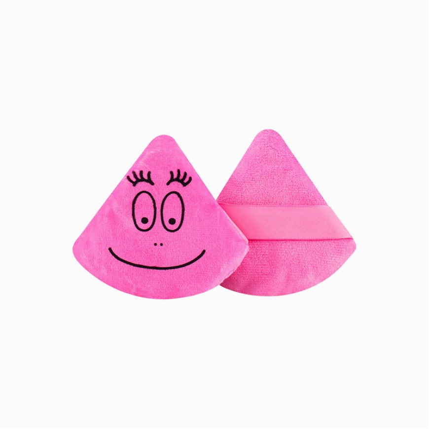 Triangular velvet-feel printed soft makeup powder puff