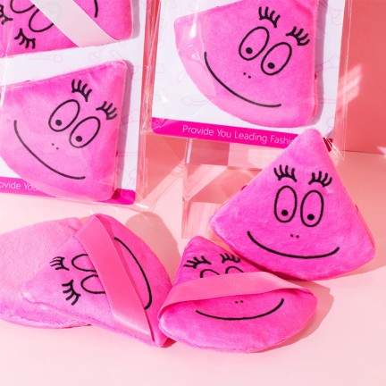 Triangular velvet-feel printed soft makeup powder puff