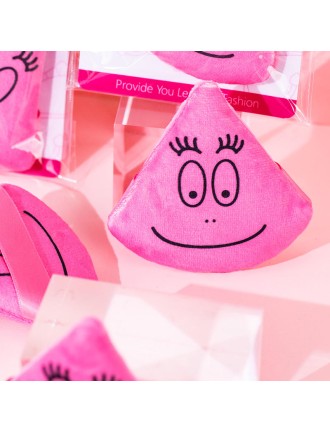 Triangular velvet-feel printed soft makeup powder puff