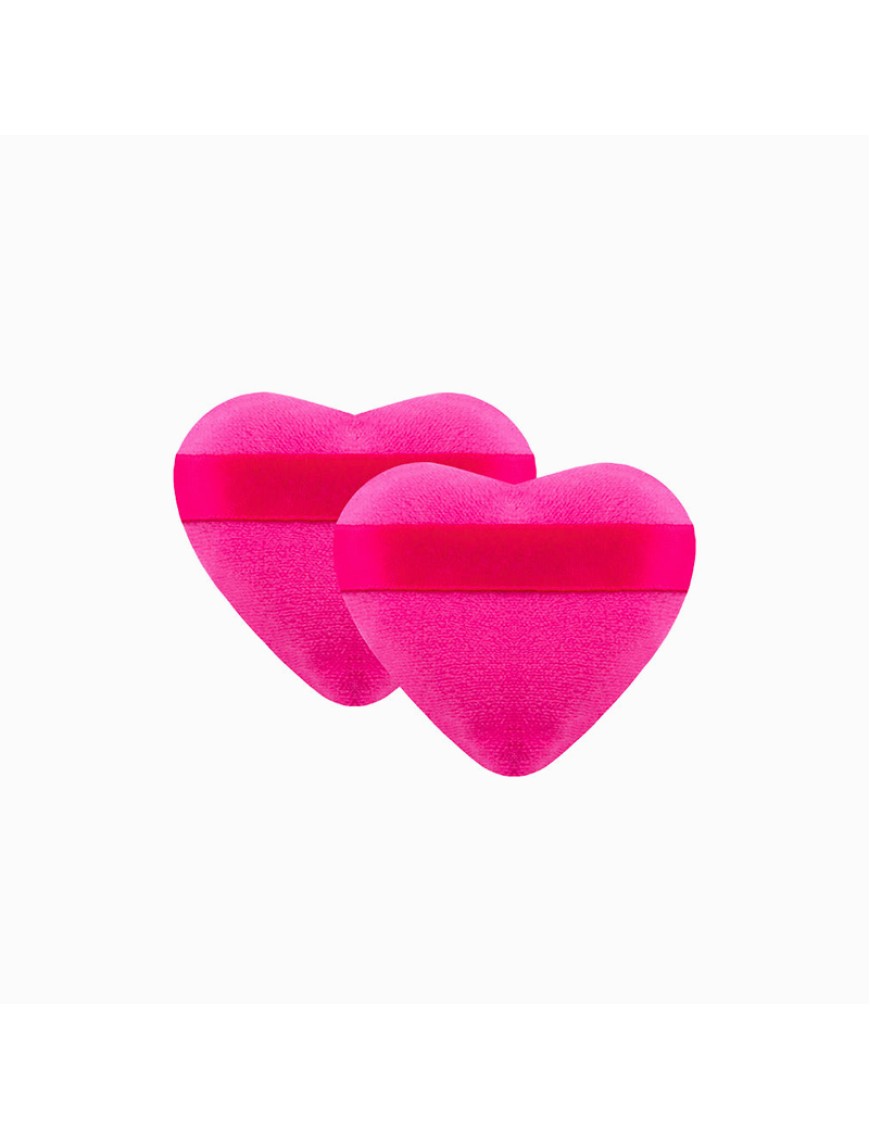 Heart-shaped soft-touch makeup setting powder puff