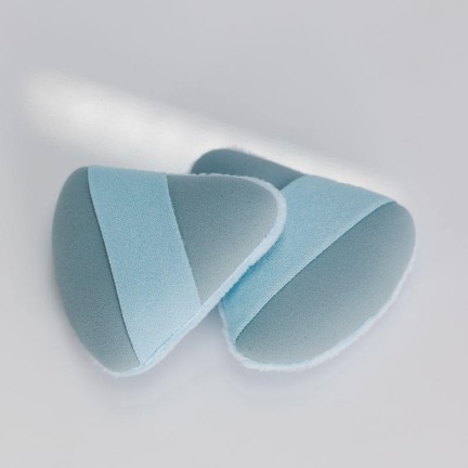 Double-sided cotton triangle printed latex-free powder puff