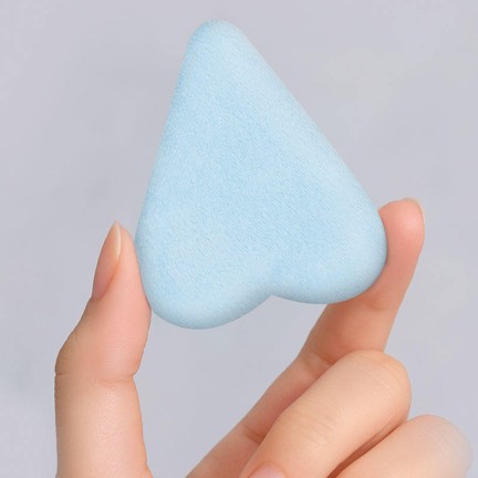 Double-sided cotton triangle printed latex-free powder puff