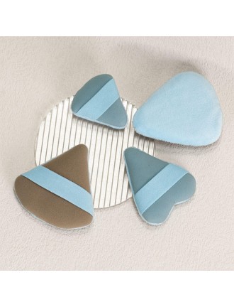 Double-sided cotton triangle printed latex-free powder puff