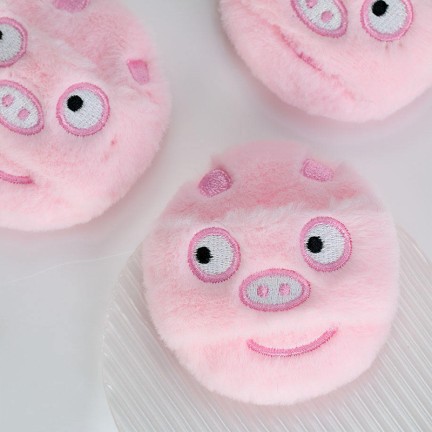 Velvety soft round eco-friendly powder puff