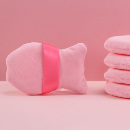 Fish-shaped velvet eco-friendly loose powder puff