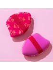 Red double-sided triangular velvet makeup powder puff