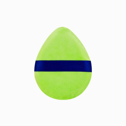 Velvet teardrop ribbon makeup puff