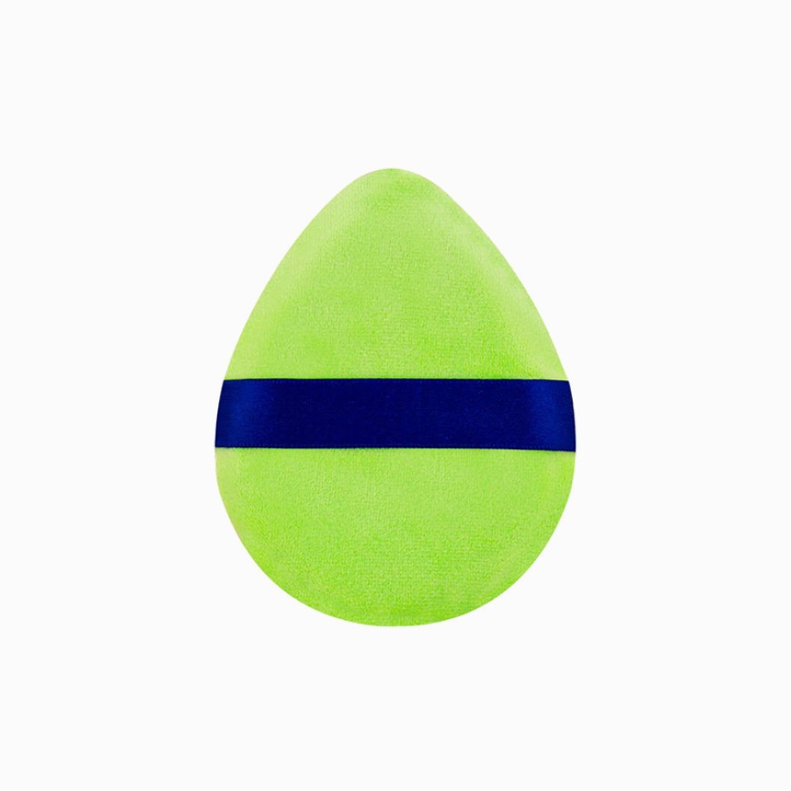 Velvet teardrop ribbon makeup puff