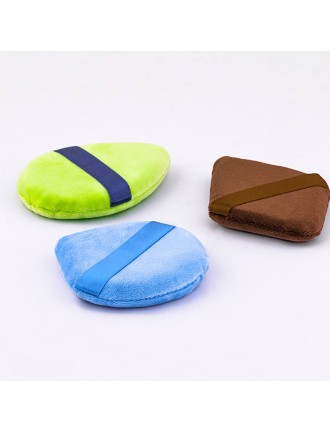 Velvet teardrop ribbon makeup puff