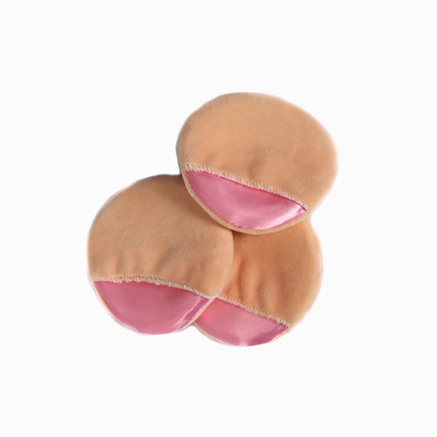 Hook-shaped loose powder cotton puff