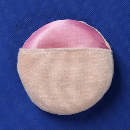 Hook-shaped loose powder cotton puff