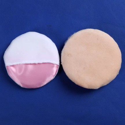 Hook-shaped loose powder cotton puff
