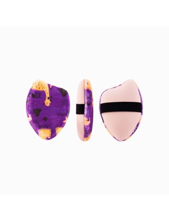 Double-sided printed cotton elastic band makeup sponge