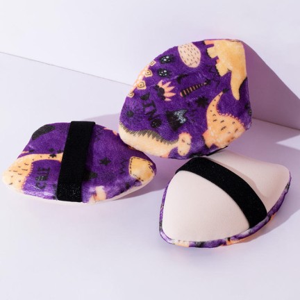 Double-sided printed cotton elastic band makeup sponge