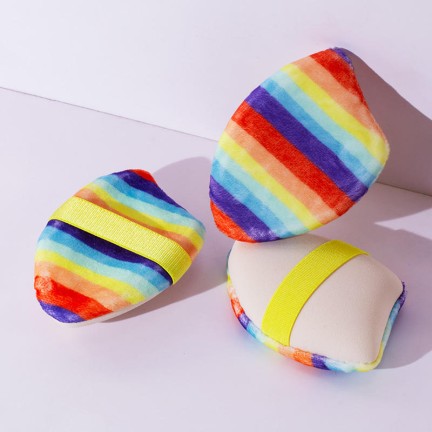 Double-sided printed cotton elastic band makeup sponge