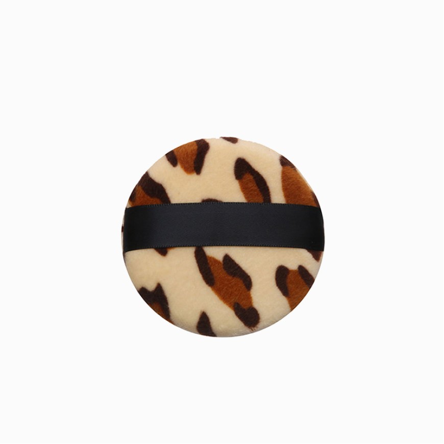 Leopard print round ultra-soft makeup sponge/powder puff