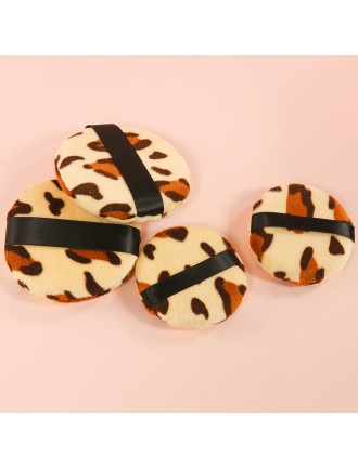 Leopard print round ultra-soft makeup sponge/powder puff