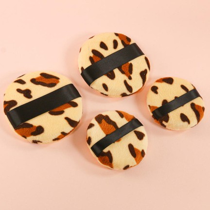 Leopard print round ultra-soft makeup sponge/powder puff