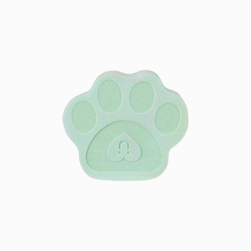 Cat paw shaped pink natural sponge