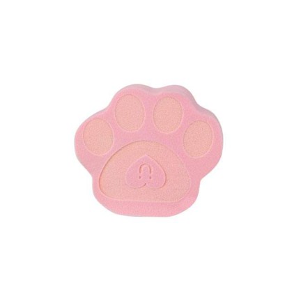 Cat paw shaped pink natural sponge